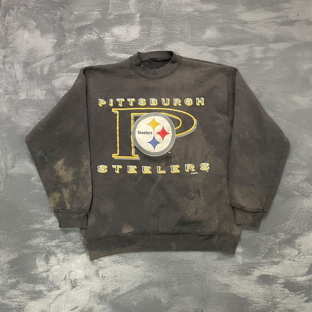 vintage Pittsburgh Steelers P shirt mens large Black 1990s‎ NFL USA